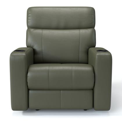 Imagem de Poltrona do Papai Reclinável Manual Em Couro Bovino Com Massagem - Modelo Eames Damie
