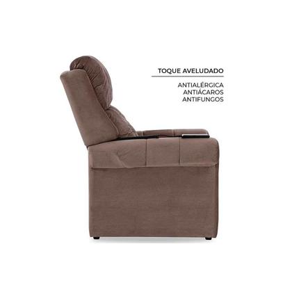 Imagem de Poltrona do Papai Reclinável MH 1216 Two Way c/ Massagem Suede Cinza - Herval