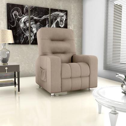 Imagem de Poltrona do Papai Reclinável Mx-7 Azera Suede Bege - Loja Sheep