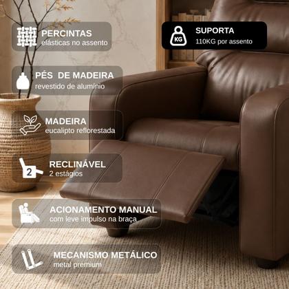 Imagem de Poltrona do Papai Reclinavel para descanço Azera Matrix