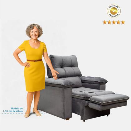 Imagem de Poltrona do Papai Reclinável Retrátil Bonari Veludo Marrom - Loja Sheep