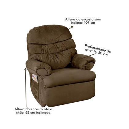 Imagem de Poltrona do Papai Reclinável Soft Suede Chocolate