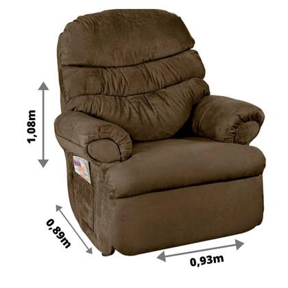 Imagem de Poltrona do Papai Reclinável Soft Suede Chocolate