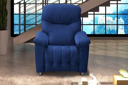 Imagem de Poltrona do Papai Reclinável Virtus Azul Matrix