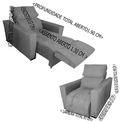 Imagem de Poltrona Do Papai Retrátil e Reclinável Madri - Marrom