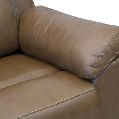 Imagem de Poltrona do Papai Retrátil Reclinável Elétrica Imperial L06 Couro Marrom Castanho Lyam Decor