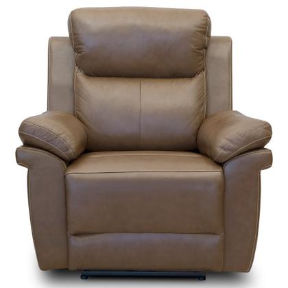 Imagem de Poltrona do Papai Retrátil Reclinável Elétrica Imperial L06 Couro Marrom Castanho Lyam Decor