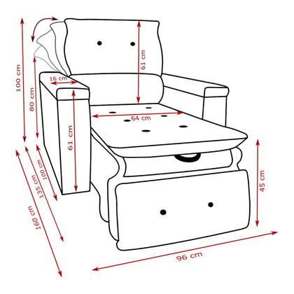 Imagem de Poltrona do Papai Retrátil Reclinável Linho Fino Bege Conforto Larbelle