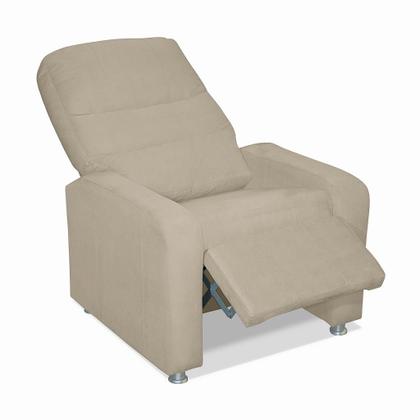 Imagem de Poltrona Do Papai Sistema Reclinável Manual Confortável Suede Bege