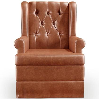 Imagem de Poltrona E Puff Helena P02 Capitonê material sintético Camel
