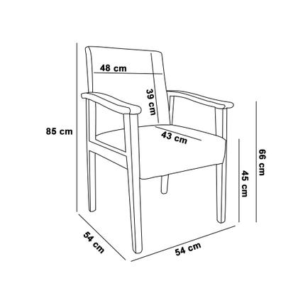 Imagem de Poltrona Eloisa Suede Bege Base de Madeira Castanho