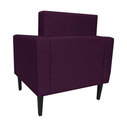 Imagem de Poltrona Estofada Para Quarto Closet Leticia Slim Suede Roxo - LM DECOR