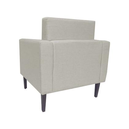 Imagem de Poltrona Estofada Para Sala de Espera Leticia Slim Corano Bege - LM DECOR
