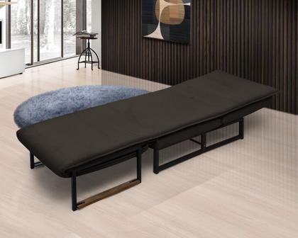 Imagem de Poltrona Estofada Reclinável Versat Retrátil Cama Chaise Puff Clínica Descanso Estilo Industrial Sala Casa Acampamento Quarto Visita Leitura Repouso