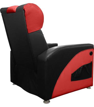 Imagem de Poltrona Gamer Streamer Sparta com Carregador USB material sintético Preto/Vermelho SOFA STORE