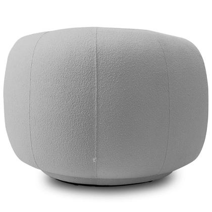 Imagem de Poltrona Giratória Orgânica Para Sala Living Elodie M05 Bouclê Cinza - Lyam Decor