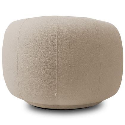 Imagem de Poltrona Giratória Orgânica Para Sala Living Elodie M05 Bouclê Creme - Lyam Decor