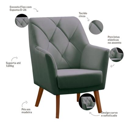 Imagem de Poltrona Grécia em Madeira Eucalipto Movellu Home