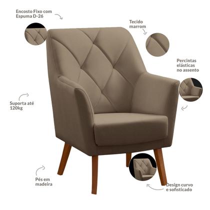 Imagem de Poltrona Grécia em Madeira Eucalipto Movellu Home