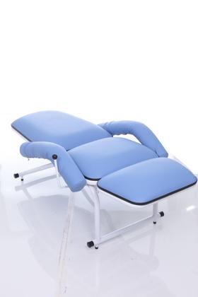 Imagem de Poltrona Hospitalar Descanso Reclinável Estofado Azul Céu