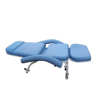 Imagem de Poltrona Hospitalar Home Care Descanso Com Perneira Independente Rodízios Comfort Azul Céu