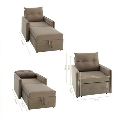 Imagem de Poltrona Icaria 3 em 1 Poltrona Chaise Cama Estofama
