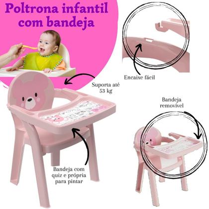 Imagem de Poltrona infantil com bandeja ursa Plasutil ref. 16712