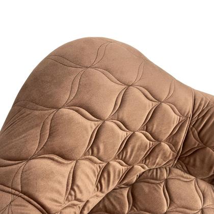 Imagem de Poltrona Jantar Eames Eiffel Estofada Caramelo Base Cobre