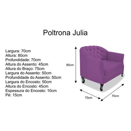 Imagem de Poltrona Julia A02 Corano - Doce Sonho Móveis