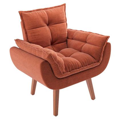 Poltrona Lidi Suede Terracota - Mobly Imagem de Poltrona Lidi Suede Terracota