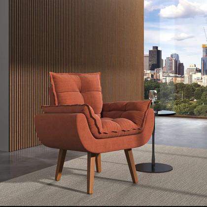 Poltrona Lidi Suede Terracota - Mobly Imagem de Poltrona Lidi Suede Terracota