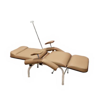 Imagem de Poltrona Luxo Hospitalar Reclinável Simultânea Coleta Com Suporte de Soro Bege