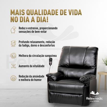 Imagem de Poltrona Massageadora do Papai Reclinável Relaxmedic - Marrom