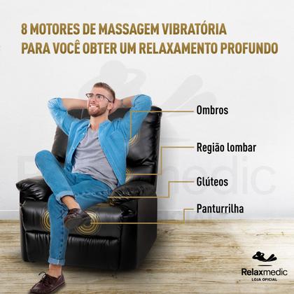 Imagem de Poltrona Massageadora do Papai Reclinável Relaxmedic - Preta