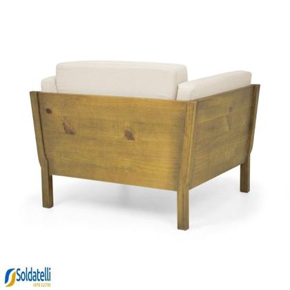 Imagem de Poltrona Minas Base Madeira Castanho Oregon - Datelli Design