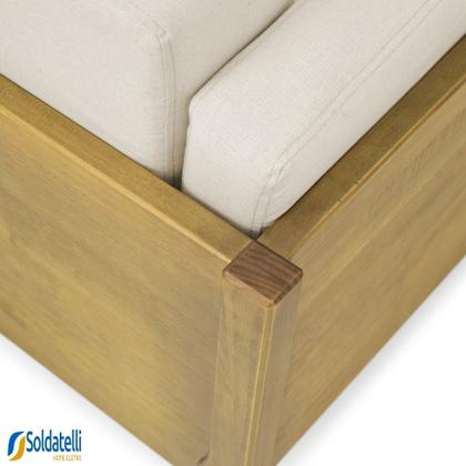 Imagem de Poltrona Minas Base Madeira Castanho Oregon - Datelli Design