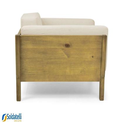 Imagem de Poltrona Minas Base Madeira Castanho Oregon - Datelli Design