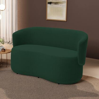 Imagem de Poltrona Namoradeira Aisha 02 Lugares Orgânica Bouclê Verde - Desk Design