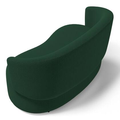Imagem de Poltrona Namoradeira Aisha 02 Lugares Orgânica Bouclê Verde - Desk Design