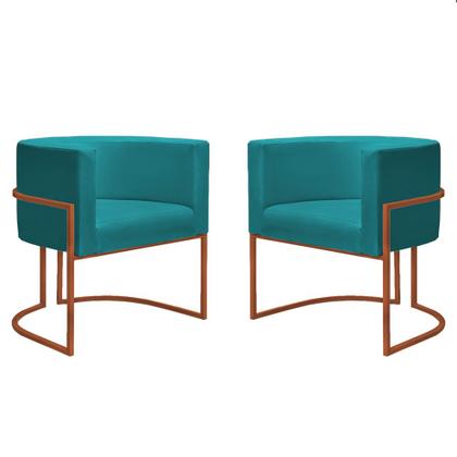 Imagem de Poltrona Nayara com Suporte Bronze