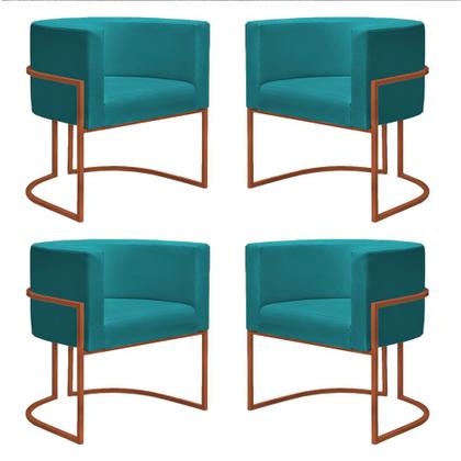 Imagem de Poltrona Nayara com Suporte Bronze