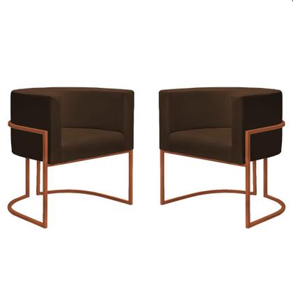 Imagem de Poltrona Nayara com Suporte Bronze