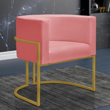 Imagem de Poltrona Nayara com Suporte Dourado