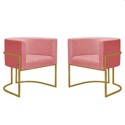 Imagem de Poltrona Nayara com Suporte Dourado