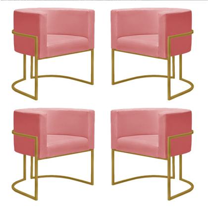 Imagem de Poltrona Nayara com Suporte Dourado