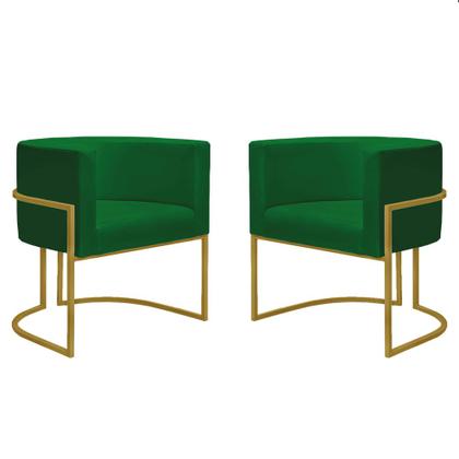 Imagem de Poltrona Nayara com Suporte Dourado