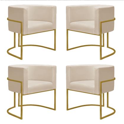 Imagem de Poltrona Nayara com Suporte Dourado