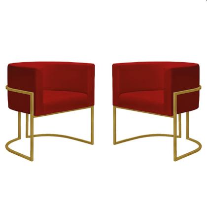 Imagem de Poltrona Nayara com Suporte Dourado