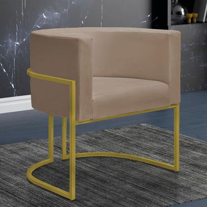 Imagem de Poltrona Nayara com Suporte Dourado