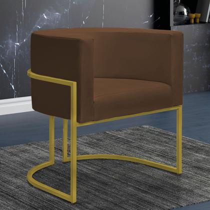 Imagem de Poltrona Nayara com Suporte Dourado